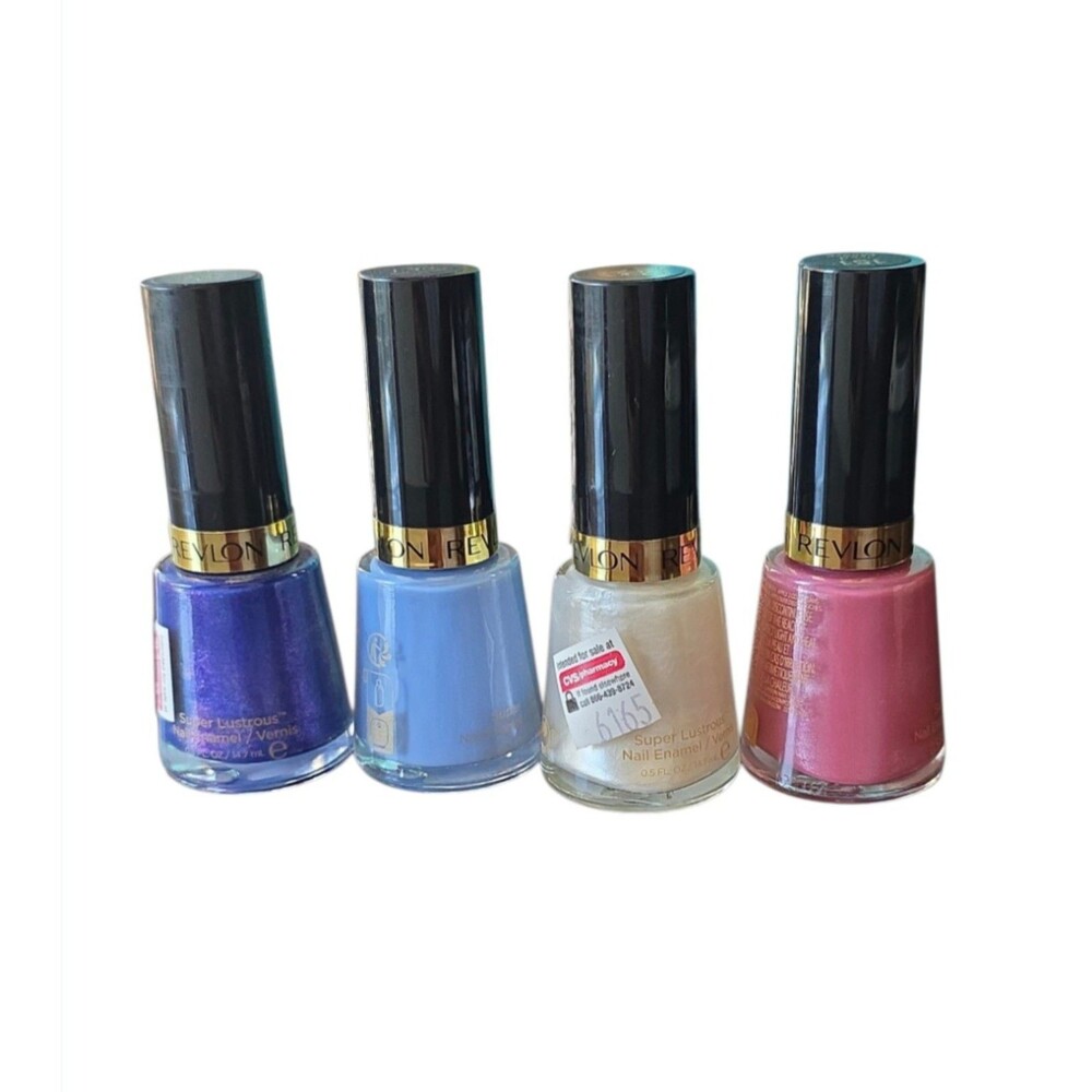 Lot of 4 Revlon Super Lustrous Nail Enamel Polish
